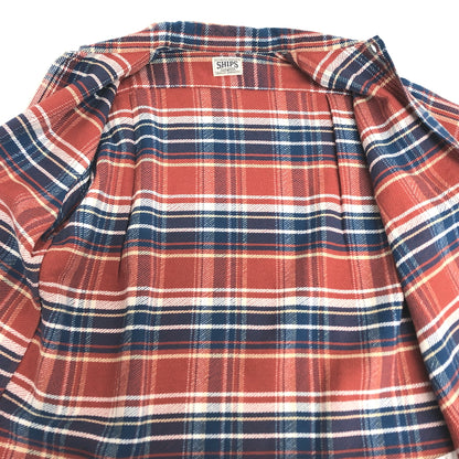【中古品】【メンズ】 SHIPS シップス AUTHENTIC FLANNEL LS SHIRT 111-16-0067 フランネルシャツ チェックシャツ 長袖 トップス 147-260615-rs-01-fur サイズ：表記なし カラー：レッド/ブルー系 万代Net店