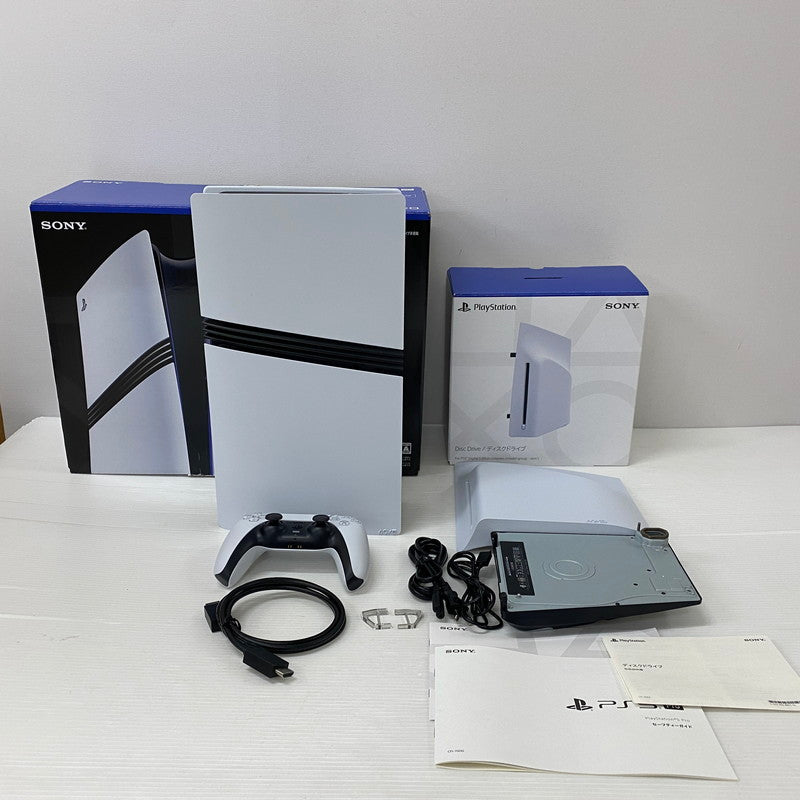 【中古品】 PlayStation5 PRO PS5 プレイステーション5 プレステ5 スリム デジタル・エディション ディスクドライブセット本体 ゲーム 032-250906-ns-2-tei カラー：ホワイト 万代Net店