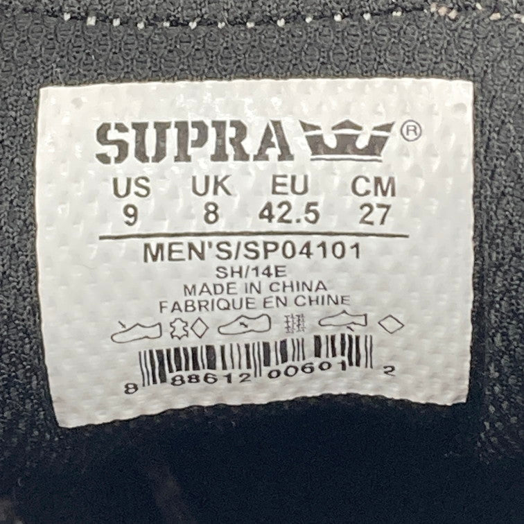 【中古品】【メンズ】 SUPRA スープラ ESTABAN SP04101 スニーカー 本体のみ（箱なし） 162-251204-WA-03-iwa サイズ：27cm カラー：チャコール 万代Net店