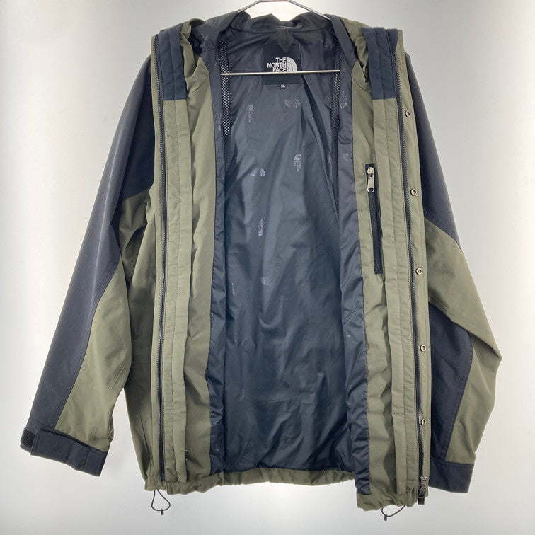 【中古品】【メンズ】 THE NORTH FACE ザ・ノースフェイス ダウンジャケット NP62236 ゴアテックス フードジャケット 145-250221-OR-01-iwa サイズ：XL カラー：ダークグリーン/ブラック系 万代Net店