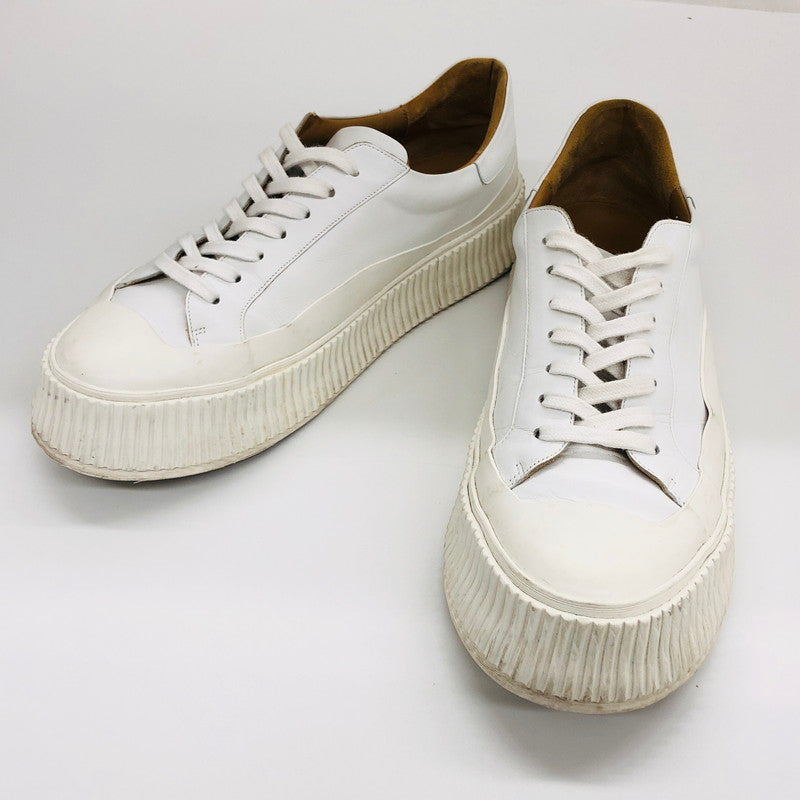 【現状渡し品】【メンズ】 JIL SANDER ジルサンダー プラットフォームスニーカー シューズ 靴 162-250703-hn-03-fur サイズ：44 カラー：ホワイト 万代Net店