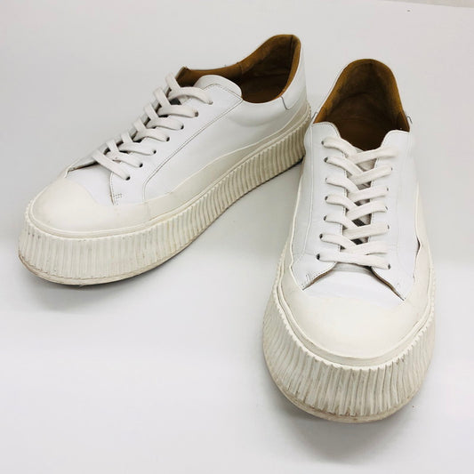 【現状渡し品】【メンズ】 JIL SANDER ジルサンダー プラットフォームスニーカー シューズ 靴 162-250703-hn-03-fur サイズ：44 カラー：ホワイト 万代Net店