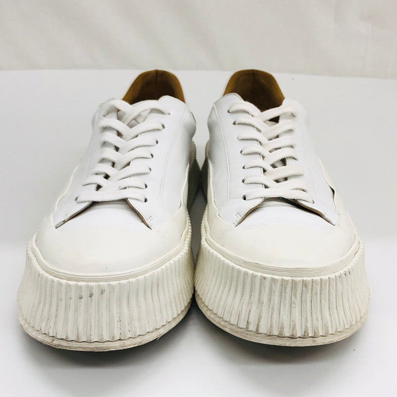 【現状渡し品】【メンズ】 JIL SANDER ジルサンダー プラットフォームスニーカー シューズ 靴 162-250703-hn-03-fur サイズ：44 カラー：ホワイト 万代Net店