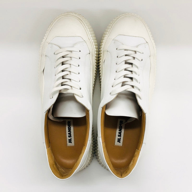 【現状渡し品】【メンズ】 JIL SANDER ジルサンダー プラットフォームスニーカー シューズ 靴 162-250703-hn-03-fur サイズ：44 カラー：ホワイト 万代Net店