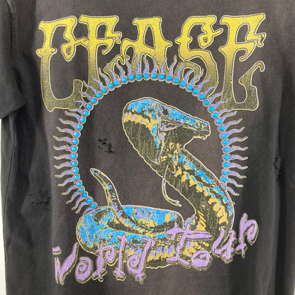 【中古品】【メンズ】  CEASE±DESIST COBRA WORLD TOUR TEE コブラ Tシャツ 142-250221-OR-02-iwa サイズ：XL カラー：ブラック系 万代Net店