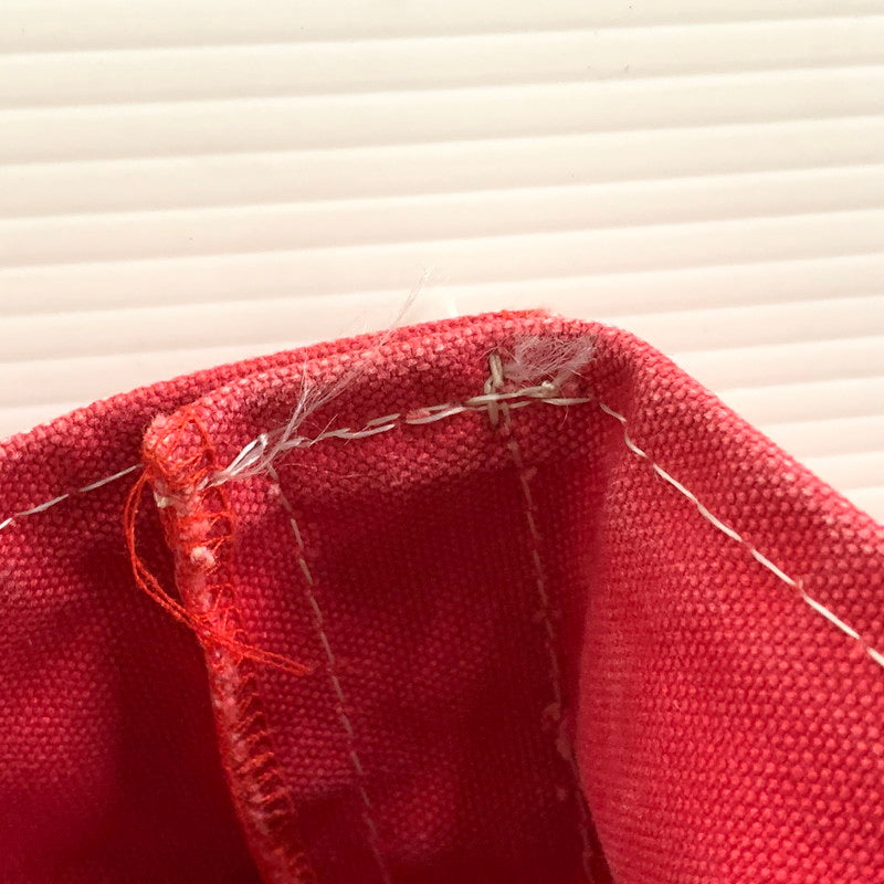 【中古品】【メンズ/レディース】 L.L.Bean エルエルビーン 90S カタディンロゴ トートバッグ カバン 鞄 188-251217-kh-01-izu カラー：レッド×グリーン 万代Net店