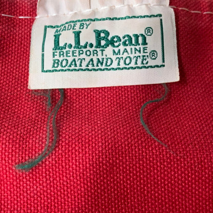 【中古品】【メンズ/レディース】 L.L.Bean エルエルビーン 90S カタディンロゴ トートバッグ カバン 鞄 188-251217-kh-01-izu カラー：レッド×グリーン 万代Net店