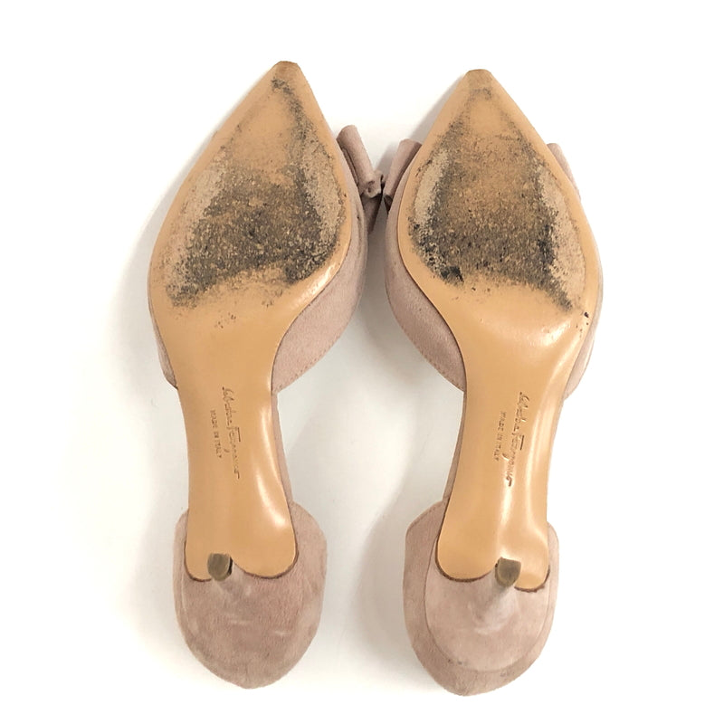 【現状渡し品】【レディース】 FERRAGAMO フェラガモ POINTED-TOE PUMPS RF33051C ポインテッドトゥ・パンプス シューズ 靴 167-260826-rs-07-fur サイズ：4 1/2(約22.0cm相当) カラー：ピンクベージュ 万代Net店