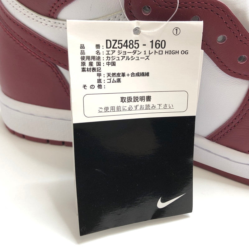 【中古美品】【メンズ】 NIKE ナイキ Air Jordan 1 Retro High OG "Artisanal Red" DZ5485-160 エアジョーダン レトロ ハイ アーティザナルレッド スニーカー シューズ 靴 160-251010-rs-01-fur サイズ：26.5cm US8.5 カラー：ホワイト/ボルドー系 万代Net店