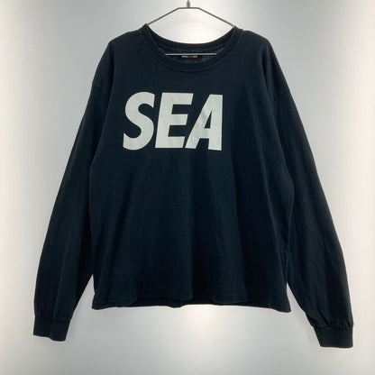 【中古品】【メンズ】 WIND AND SEA ロゴT BLACK 長袖 Tシャツ ロンT 147-260311-WA-10-iwa サイズ：不明 カラー：ブラック 万代Net店