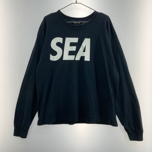 【中古品】【メンズ】 WIND AND SEA ロゴT BLACK 長袖 Tシャツ ロンT 147-260311-WA-10-iwa サイズ：不明 カラー：ブラック 万代Net店