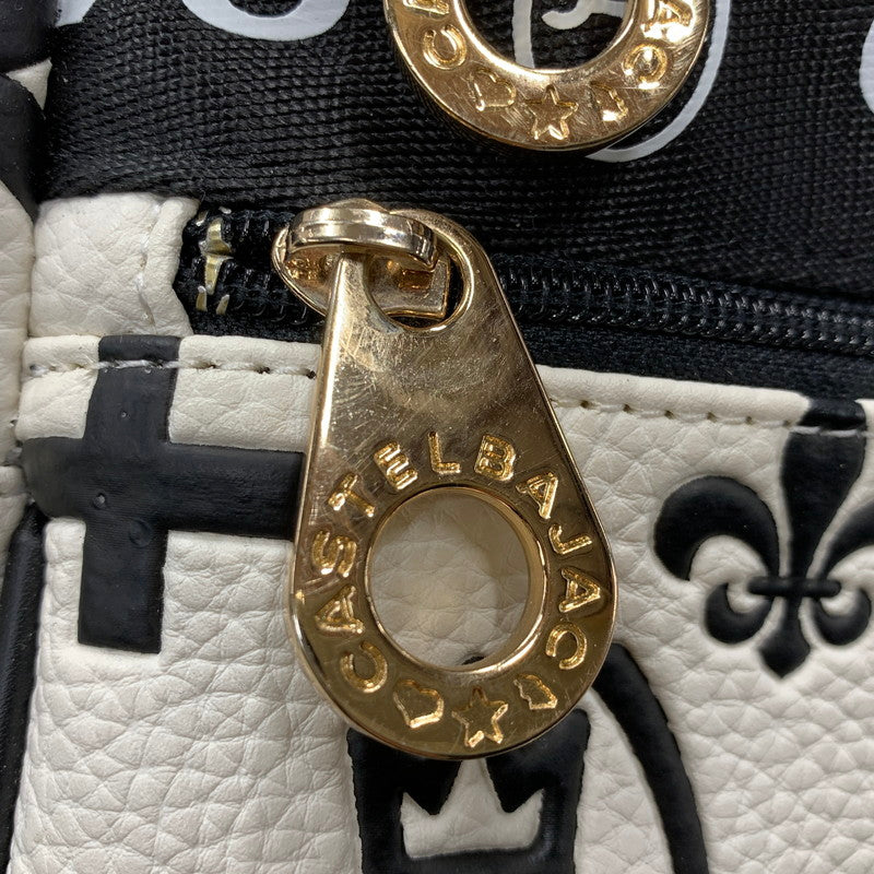 【中古品】【レディース】 CASTELBAJAC カステルバジャック MONOGRAM HAND BAG モノグラム ハンドバッグ カバン 鞄 188-251218-kh-03-izu カラー：ホワイト 万代Net店