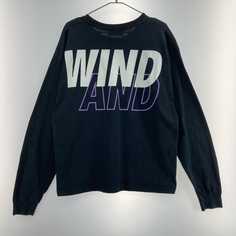 【中古品】【メンズ】 WIND AND SEA ロゴT BLACK 長袖 Tシャツ ロンT 147-260311-WA-10-iwa サイズ：不明 カラー：ブラック 万代Net店