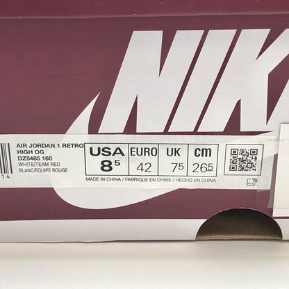 【中古美品】【メンズ】 NIKE ナイキ Air Jordan 1 Retro High OG "Artisanal Red" DZ5485-160 エアジョーダン レトロ ハイ アーティザナルレッド スニーカー シューズ 靴 160-251010-rs-01-fur サイズ：26.5cm US8.5 カラー：ホワイト/ボルドー系 万代Net店
