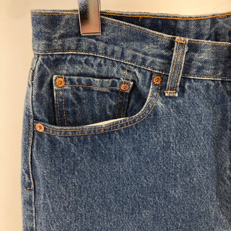 【中古品】【メンズ】 Levi's リーバイス 501-0000 刻印515 ナイロンフットボタン SMALL E USA製 80s デニムパンツ ジーンズ 157-250221-OR-04-iwa サイズ：W32 L36 カラー：ネイビー系 万代Net店