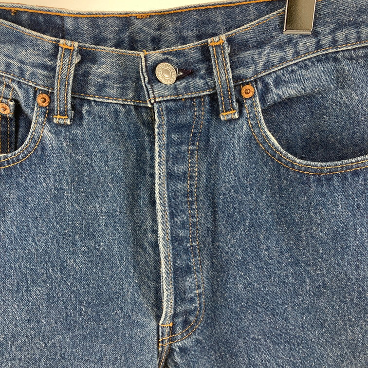 【中古品】【メンズ】 Levi's リーバイス 501-0000 刻印515 ナイロンフットボタン SMALL E USA製 80s デニムパンツ ジーンズ 157-250221-OR-04-iwa サイズ：W32 L36 カラー：ネイビー系 万代Net店