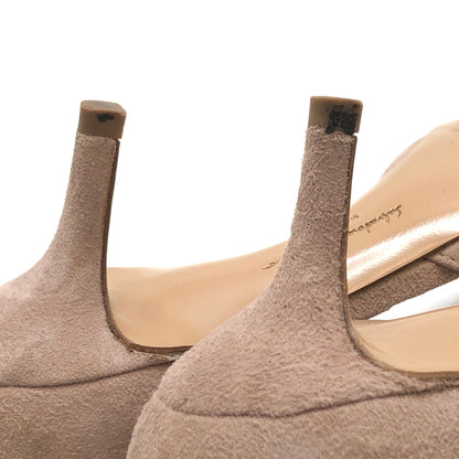 【現状渡し品】【レディース】 FERRAGAMO フェラガモ POINTED-TOE PUMPS RF33051C ポインテッドトゥ・パンプス シューズ 靴 167-260826-rs-07-fur サイズ：4 1/2(約22.0cm相当) カラー：ピンクベージュ 万代Net店