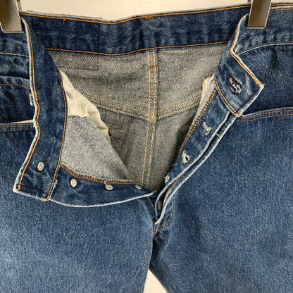 【中古品】【メンズ】 Levi's リーバイス 501-0000 刻印515 ナイロンフットボタン SMALL E USA製 80s デニムパンツ ジーンズ 157-250221-OR-04-iwa サイズ：W32 L36 カラー：ネイビー系 万代Net店