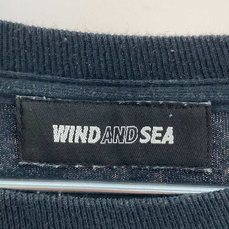 【中古品】【メンズ】 WIND AND SEA ロゴT BLACK 長袖 Tシャツ ロンT 147-260311-WA-10-iwa サイズ：不明 カラー：ブラック 万代Net店