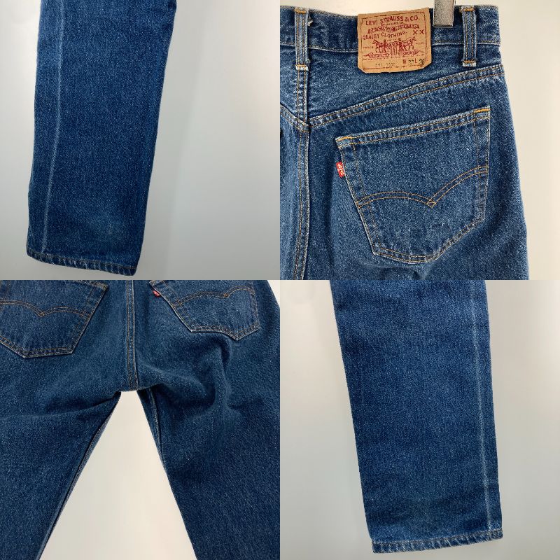 【中古品】【メンズ】 Levi's リーバイス 501-0000 刻印515 ナイロンフットボタン SMALL E USA製 80s デニムパンツ ジーンズ 157-250221-OR-04-iwa サイズ：W32 L36 カラー：ネイビー系 万代Net店