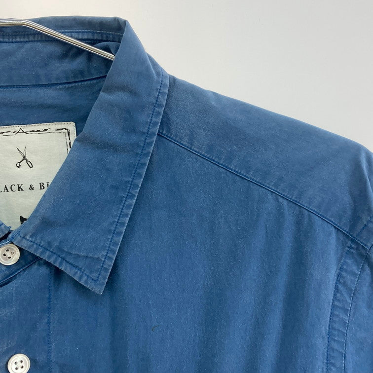 【中古品】【メンズ】 BLACK&BLUE ブラックアンドブルー 14SS ウールトグルシャツ 140-260311-WA-11-iwa サイズ：3 カラー：ブルー 万代Net店