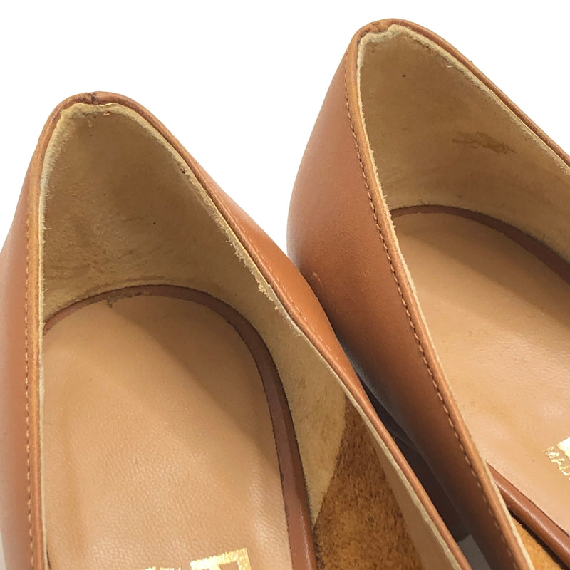 【中古品】【レディース】 FERRAGAMO フェラガモ VARA DB36321 ヴァラ パンプス リボン シューズ 靴 167-260826-rs-08-fur サイズ：4 (約21.5cm相当) カラー：キャメル 万代Net店