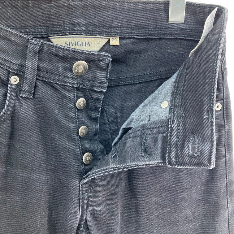【中古品】【メンズ】 SIVIGLIA シビリア ブラックデニムジーンズ 国内正規品 152-260313-WA-02-iwa サイズ：29 カラー：ブラック 万代Net店