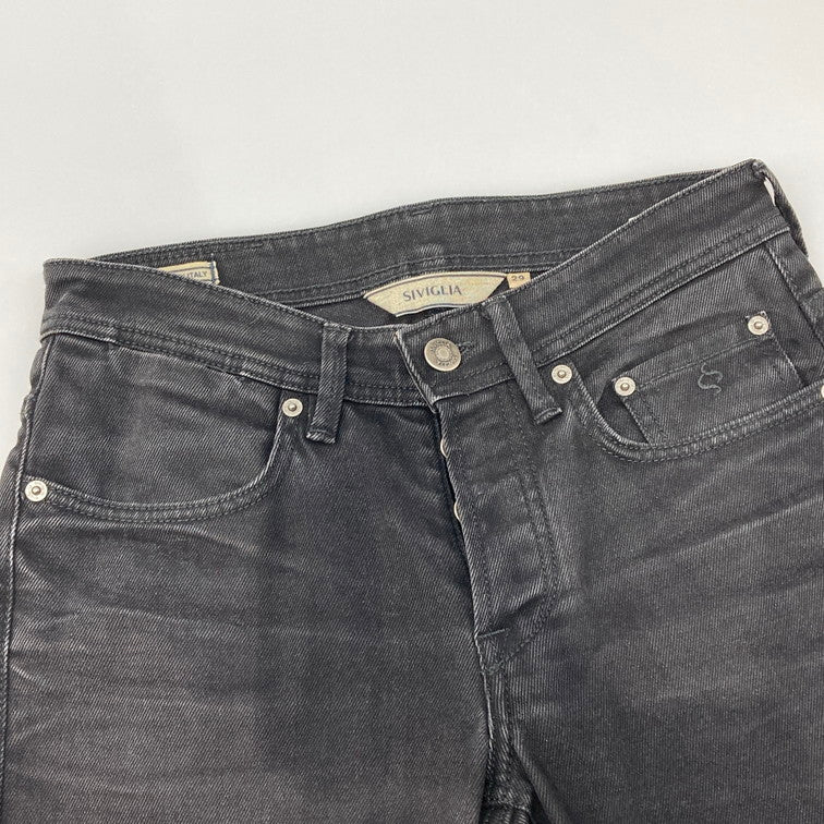 【中古品】【メンズ】 SIVIGLIA シビリア ブラックデニムジーンズ 国内正規品 152-260313-WA-02-iwa サイズ：29 カラー：ブラック 万代Net店