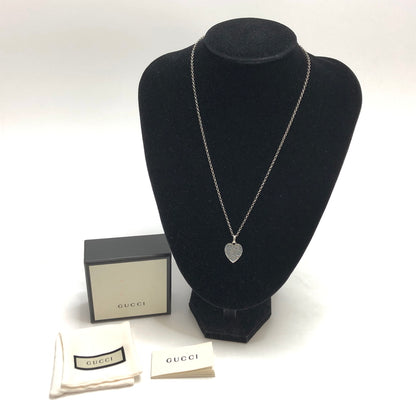 【中古品】【メンズ/レディース】 GUCCI グッチ 455540 J8400 グッチゴースト ハート ネックレス スターリングシルバー SV925 アクセサリー 182-260826-rs-10-fur カラー：シルバー 万代Net店