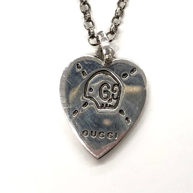 【中古品】【メンズ/レディース】 GUCCI グッチ 455540 J8400 グッチゴースト ハート ネックレス スターリングシルバー SV925 アクセサリー 182-260826-rs-10-fur カラー：シルバー 万代Net店
