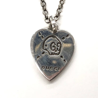 【中古品】【メンズ/レディース】 GUCCI グッチ 455540 J8400 グッチゴースト ハート ネックレス スターリングシルバー SV925 アクセサリー 182-260826-rs-10-fur カラー：シルバー 万代Net店