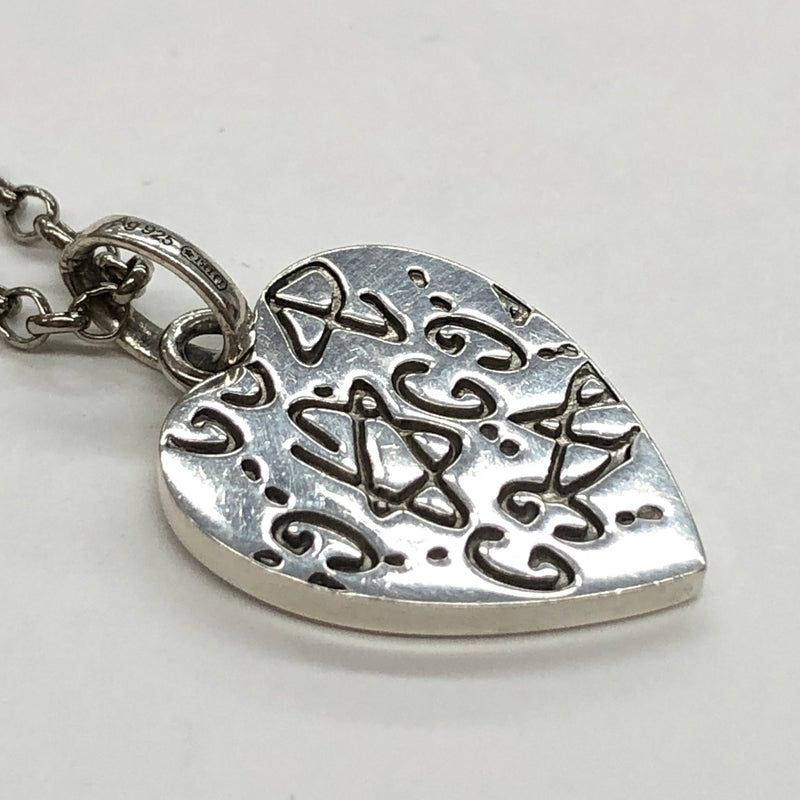 【中古品】【メンズ/レディース】 GUCCI グッチ 455540 J8400 グッチゴースト ハート ネックレス スターリングシルバー SV925 アクセサリー 182-260826-rs-10-fur カラー：シルバー 万代Net店