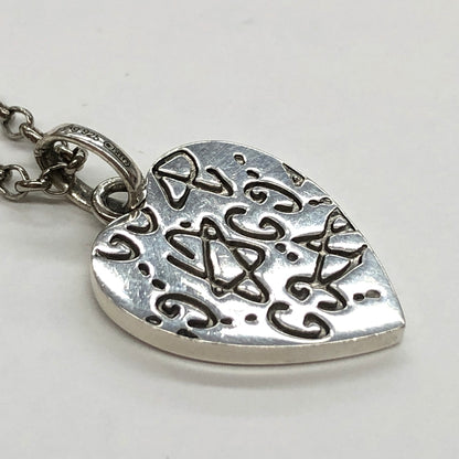 【中古品】【メンズ/レディース】 GUCCI グッチ 455540 J8400 グッチゴースト ハート ネックレス スターリングシルバー SV925 アクセサリー 182-260826-rs-10-fur カラー：シルバー 万代Net店