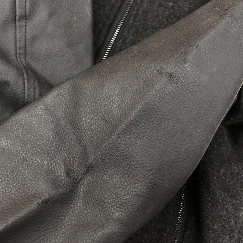 【現状渡し品】【メンズ】 Magine マージン STADIUM JACKET 844-06 スタジアムジャケット スタジャン 牛革 140-241105-rs-05-fur サイズ：46 カラー：ブラック/レッド 万代Net店