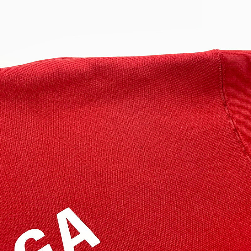【中古品】【メンズ】 BALENCIAGA バレンシアガ 20AW BACK LOGO MEDIUM FIT HOODIE バックロゴ ミディアム フィット フーディ 長袖 トップス プルオーバー パーカー 141-251114-yo-04-tei サイズ：S カラー：レッド 万代Net店