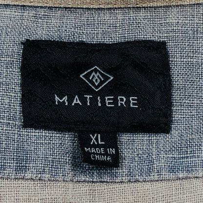 【現状渡し品】【メンズ】 MATIERE マティエール 半袖シャツ カジュアルシャツ トップス 145-251105-hn-09-fur サイズ：XL カラー：ブルー系 万代Net店
