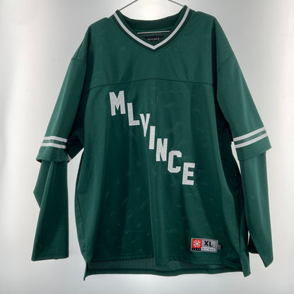 【中古品】【メンズ】  MLVINCE/LAYERED L メルビンス レイヤード ロングスリーブ フットボールシャツ S FOOTBALL SHIRT GREEN 142-250225-OR-01-iwa サイズ：XL カラー：グリーン系 万代Net店