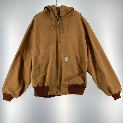 【中古品】【メンズ】 Carhartt カーハート J131-BRN ダックアクティブジャケット ダックジャケット フードジャケット ブルゾン ワークジャケット 147-250225-OR-03-iwa サイズ：L カラー：ブラウン系 万代Net店