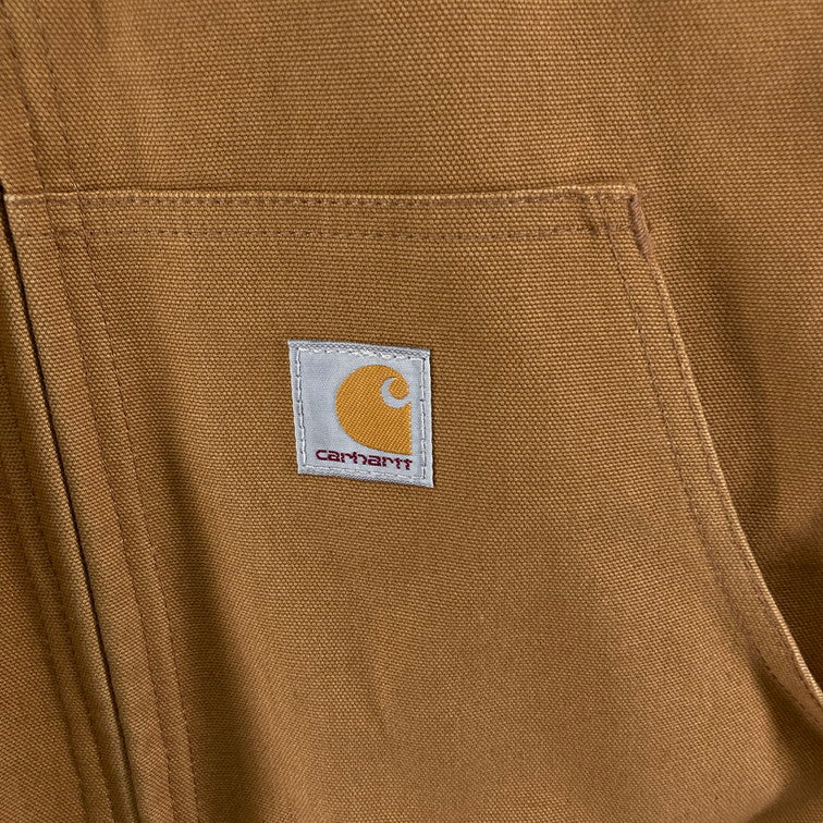 【中古品】【メンズ】 Carhartt カーハート J131-BRN ダックアクティブジャケット ダックジャケット フードジャケット ブルゾン ワークジャケット 147-250225-OR-03-iwa サイズ：L カラー：ブラウン系 万代Net店