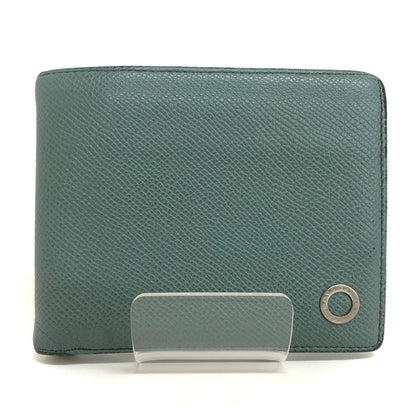 【現状渡し品】【メンズ/レディース】 BVLGARI ブルガリ 285216 二つ折り財布 コンパクトウォレット レザー 181-250704-rs-07-fur カラー：ブルー・グレー系 万代Net店