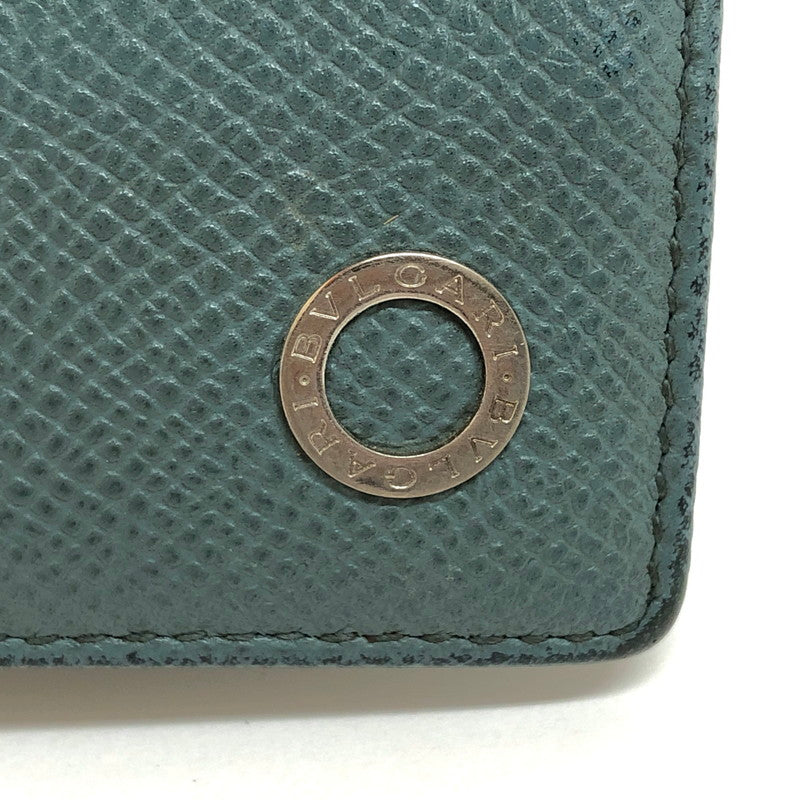 【現状渡し品】【メンズ/レディース】 BVLGARI ブルガリ 285216 二つ折り財布 コンパクトウォレット レザー 181-250704-rs-07-fur カラー：ブルー・グレー系 万代Net店