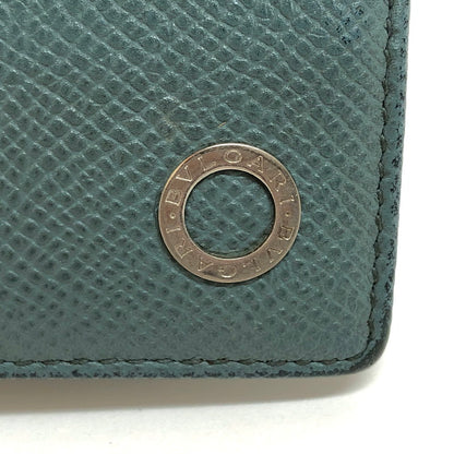 【現状渡し品】【メンズ/レディース】 BVLGARI ブルガリ 285216 二つ折り財布 コンパクトウォレット レザー 181-250704-rs-07-fur カラー：ブルー・グレー系 万代Net店