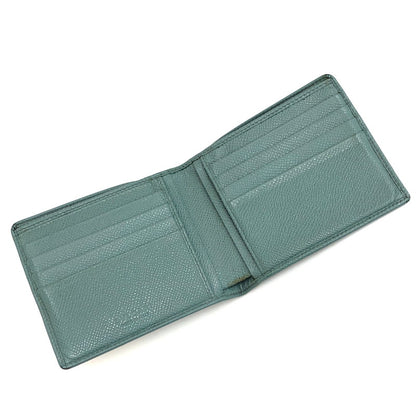 【現状渡し品】【メンズ/レディース】 BVLGARI ブルガリ 285216 二つ折り財布 コンパクトウォレット レザー 181-250704-rs-07-fur カラー：ブルー・グレー系 万代Net店