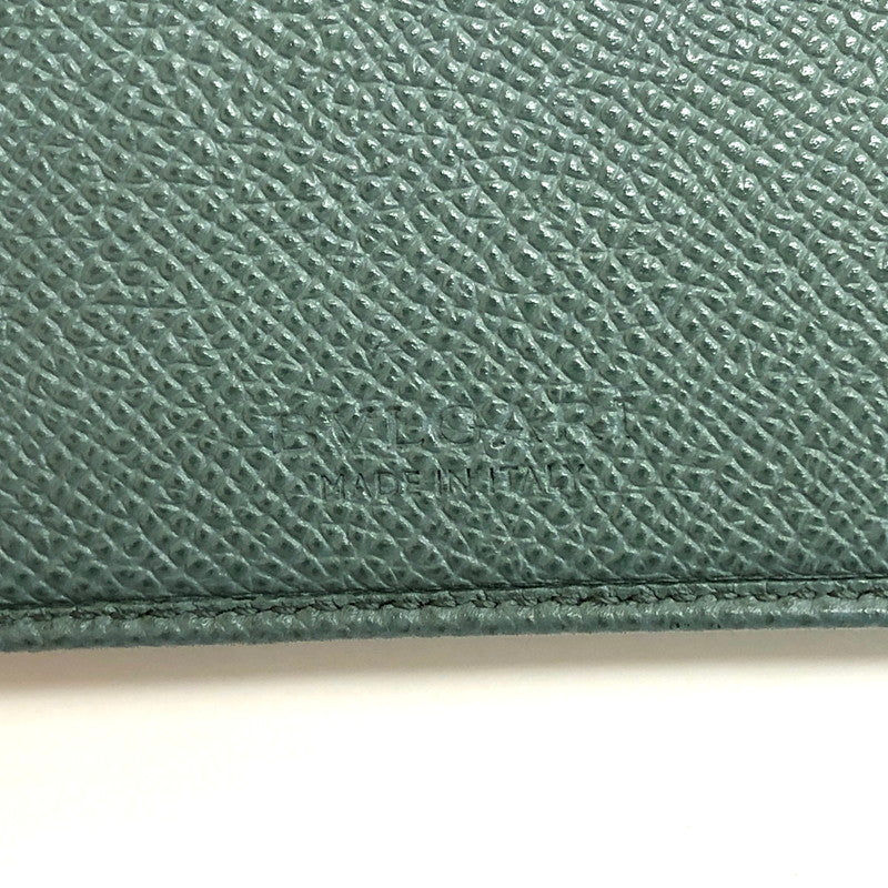 【現状渡し品】【メンズ/レディース】 BVLGARI ブルガリ 285216 二つ折り財布 コンパクトウォレット レザー 181-250704-rs-07-fur カラー：ブルー・グレー系 万代Net店