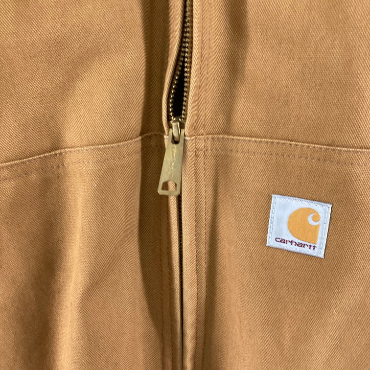 【中古品】【メンズ】 Carhartt カーハート J131-BRN ダックアクティブジャケット ダックジャケット フードジャケット ブルゾン ワークジャケット 147-250225-OR-03-iwa サイズ：L カラー：ブラウン系 万代Net店