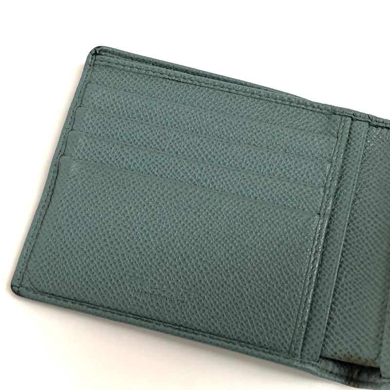 【現状渡し品】【メンズ/レディース】 BVLGARI ブルガリ 285216 二つ折り財布 コンパクトウォレット レザー 181-250704-rs-07-fur カラー：ブルー・グレー系 万代Net店