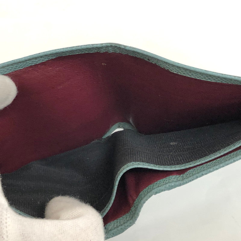 【現状渡し品】【メンズ/レディース】 BVLGARI ブルガリ 285216 二つ折り財布 コンパクトウォレット レザー 181-250704-rs-07-fur カラー：ブルー・グレー系 万代Net店