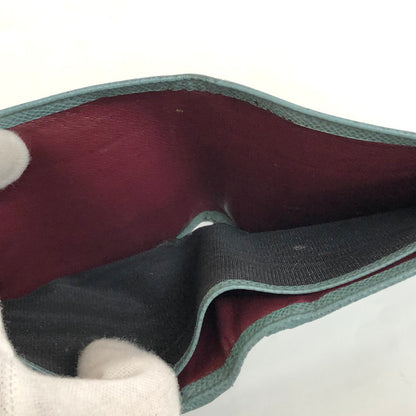 【現状渡し品】【メンズ/レディース】 BVLGARI ブルガリ 285216 二つ折り財布 コンパクトウォレット レザー 181-250704-rs-07-fur カラー：ブルー・グレー系 万代Net店