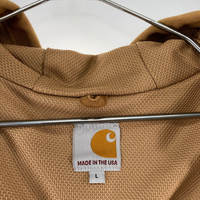 【中古品】【メンズ】 Carhartt カーハート J131-BRN ダックアクティブジャケット ダックジャケット フードジャケット ブルゾン ワークジャケット 147-250225-OR-03-iwa サイズ：L カラー：ブラウン系 万代Net店