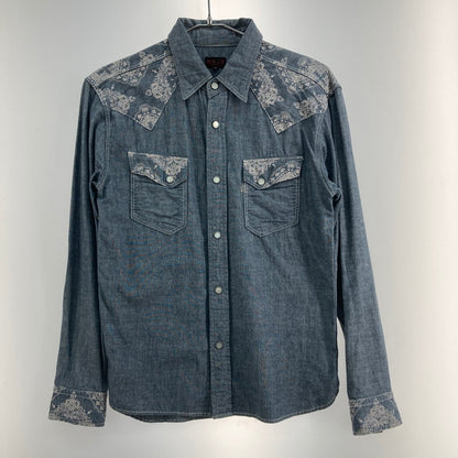 【中古品】【メンズ】 R.J.B アールジェイビー デニムウエスタンシャツ 145-260314-WA-03-iwa サイズ：38 万代Net店